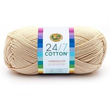 Lion Brand 24/7 Cotton Yarn-Ecru