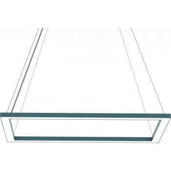 Lámpara de suelo colgante Lumicom, tira LED 38W/m, 4000K, metal azul mediterráneo, 40x60cm
