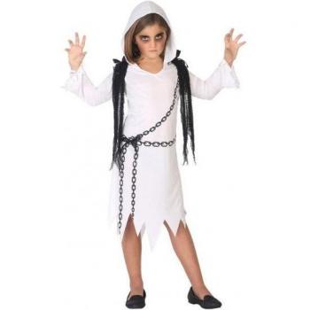 Disfraz Infantil de Fantasma Blanco con Cadenas para Halloween y Carnaval
