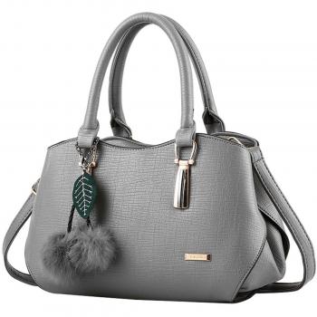 YAANCUN Mujeres Bolso De Elegante Con Asas Y Bandolera Multicolor Bolso De Asas Gris Oscuro