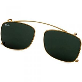 Ray-Ban Clip-On Sunglasses RX5228C 250071 Gold/Green Square 53mm