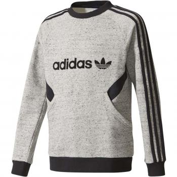 adidas J TRF FT Crew Sudadera, Niños, Gris