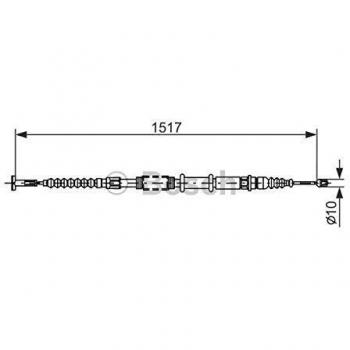 Cabo de freno de mano BOSCH 1 987 477 382 para FIAT, ALFA ROMEO y LANCIA