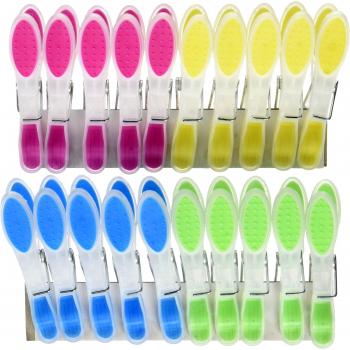ROZENBAL 102402 – Juego de 20 Pinzas para Ropa de Polietileno 27 x 10 x 6 cm – Color Blanco