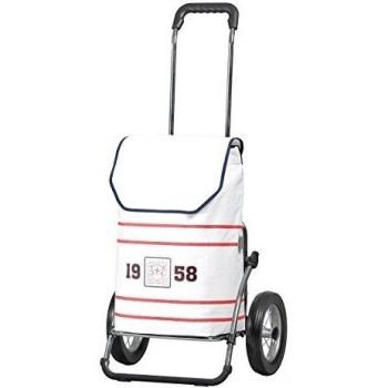 Carro de compra Royal Shopper Steel Sail blanco , volumen 49L, 3 años de garantía, Made in Germany