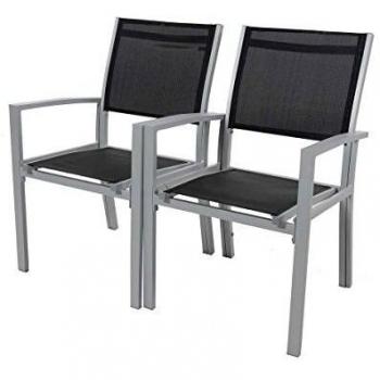 Silla para jardín- textileno Tropic - Phoenix - negro