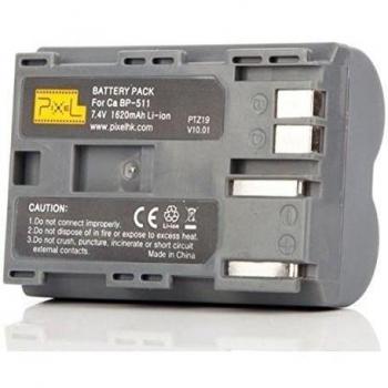 Potencia Pixel 1620 mAh batería de ion de litio para Canon EOS 300d, 50d, 40d, 30d, 20d, 10d, 5d, 1d, D60, D30, D20, D10, Powershot Pro 90, Pro 1 G6 G5 G3 G2 G1 y similares a BP-511 A batería