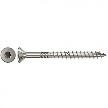 Tornillo de acero inoxidable PowerFast 6 x 60 con cabeza avellanada, rosca parcial, TX30 (100 unidades)
