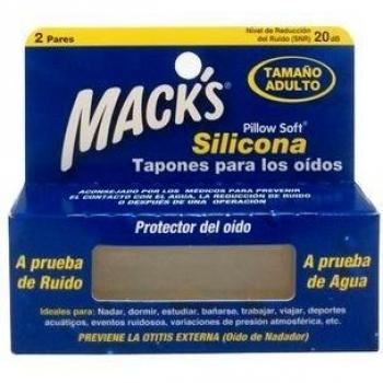 Tapones Silicona Adultos Macks 2 Pares