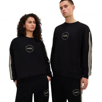 Sudadera Unisex Ellesse Salzburg Negra con Acabados Rizados - Talla M
