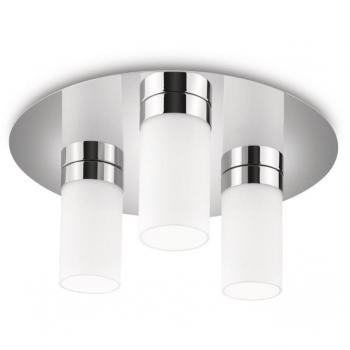 Philips myBathroom Aloe - Plafón para baño con 3 luces, 42 W, IP21, cromo y vidrio