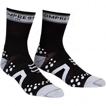 COMPRESSPORT - Calcetines, Color Negro/Blanco, Talla S