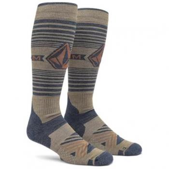 Volcom Calcetines Horizon Wool Blend OTC verde naranja L 2025 Chestnut Brown