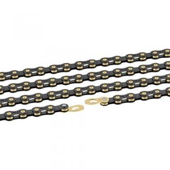 XLC CC-C05 Cadena, Unisex Adulto, Negro y Dorado, Talla única