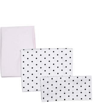 Be Dots - Juego de 3 sabanas para mini cuna, niñas