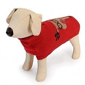 Camon Suéter navideño para perro Rudolph con diseño de reno