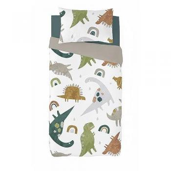 Funda Nórdica Infantil 100% Algodón Saurio Naturals Cama 90, Incluye Funda de Almohada 45x110 cm, Fabricado en España