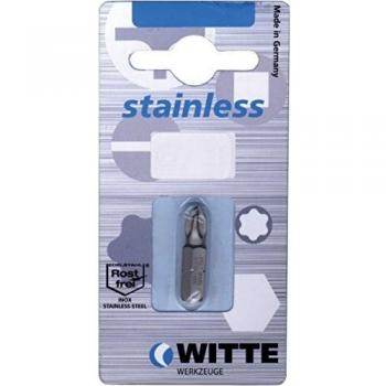 Witte 26521 Punta de destornillador Pz.1x25mm de acero inoxidable, Único