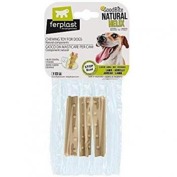 Ferplast 88262035 Goodbite Helix S Juguete Hueso À Hélice para La Higiene Oral, Sabor A Cordero, Perro Medio-Pequeño