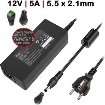 Cargador para TFT Monitor 12V 5A 60W con Conector Apto para Tira LED