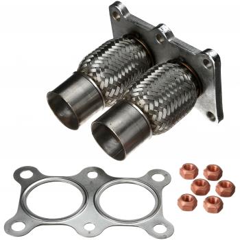 Tubería flexible de escape HJS 83 00 8300 para Volkswagen Golf 4 y Golf 4 Variant, con brida y piezas de montaje
