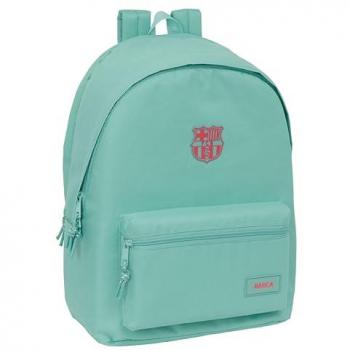 Mochila Escolar Safta F.C. Barcelona para Portátil de 15.6 con USB, dimensiones 31 x 44 x 18 cm, tejido reciclado, cómoda y versátil, ideal para jóvenes, color verde agua