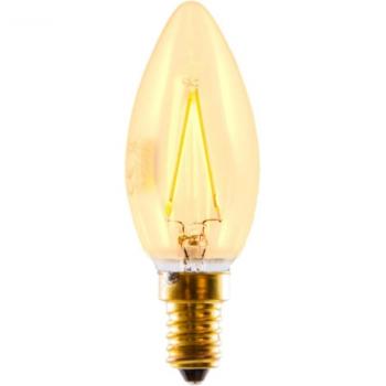 Silver Electronics Bombilla LED Filamento Edison Vela, E14, 3W, 2200K, Luz Extra Cálida