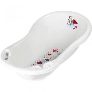 OKT kids  MINNIE Vaschetta Bagnetto per Neonati con Tappo, 84 cm, colore: Bianco