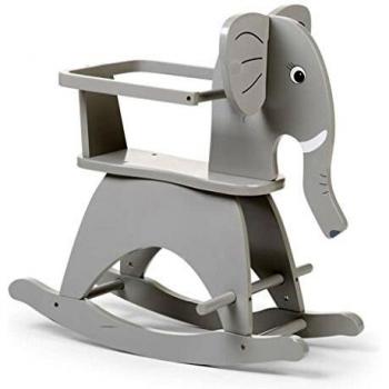 Caballo de Madera a Bascule Elefante Gris Childhome