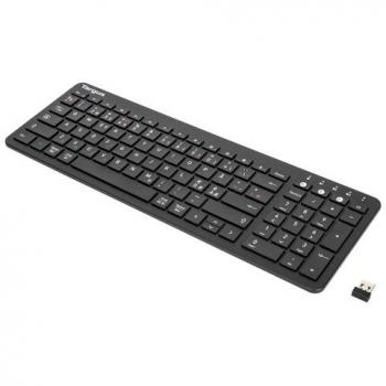Targus AKB863NO Teclado Bluetooth QWERTY Nórdico Negro con Tecnología Anti Microbial