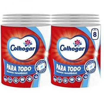 Colhogar Paratodo Maxirolls 8x1 - Papel de Cocina Multiusos y Absorbente - 8 Rollos