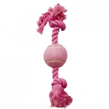 Hagen Dogit Rosa cordón de algodón de Hueso con Pelota de Tenis
