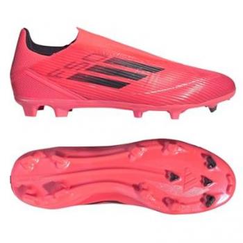 Botas de fútbol adidas F50 League LL FG/MG, características: diseño laceless, suela FG/MG para césped firme y césped artificial, unisex