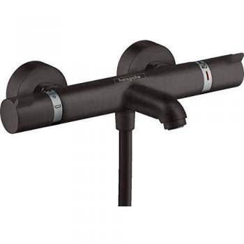 Mezclador Termostático Hansgrohe Ecostat Comfort para Baño y Ducha, Instalación Expuesta, Cromo Negro Cepillado