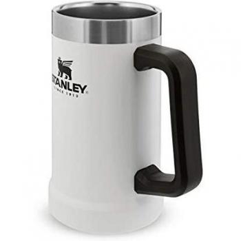 Stanley Adventure Vacuum Stein 0.7L / 24OZ Polar White – Termo Mantiene la Cerveza Fría 7 horas - Jarra Cerveza Acero Inoxidable - Vaso Termico Vintage - Apta Para Lavavajillas