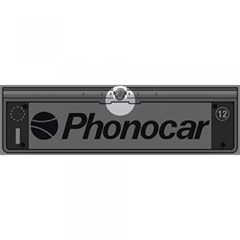 Phonocar VM270 Cámara de marcha atrás con soporte de placa de policía, color negro