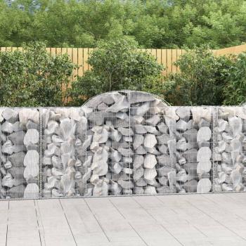 Cestas de gaviones de arco 11 piezas 200x50x100/120 cm hierro galvanizado