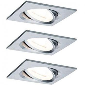 Foco empotrado LED Nova Coin 3x6,5W 2700K dimmable aluminio cuadrado