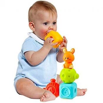 Juguete Sensorial para bebés Play&Sense Molto con Bolas y Figuras sensoriales multitextura encajables Unas con Otras, Libres de BFA. Figuras blanditas