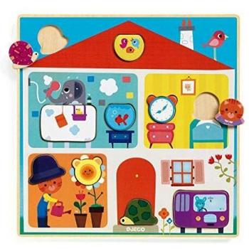 DJECO- RompecabezasPuzzles encajables y rompecabezasDJECOEncajable Swapy, Multicolor