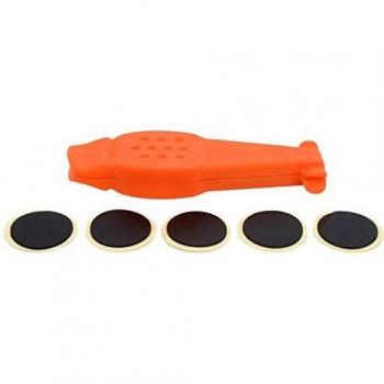 Alomejor Kit de reparaci¨®n de pinchazos de neum¨¢ticos de Bicicleta, Juego de palancas de neum¨¢ticos de Bicicleta, Parches de neum¨¢ticos + palancas + Herramienta de raspado