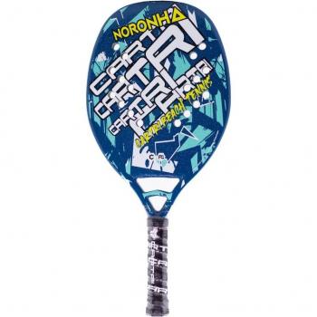 Pala de beach tennis Noronha Cartri - Características: diseño ligero, superficie de fibra de vidrio, núcleo de goma EVA, forma redonda, balance medio, ideal para jugadores intermedios y avanzados