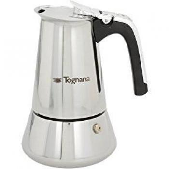 Cafetera Moka Tognana Riflex de Acero Inoxidable para 2 Tazas