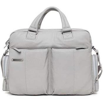 PIQUADRO Carpeta x2 carpeta porta PC doble asas de piel gris Talla única