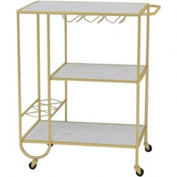 Camarera de metal y MDF estilo vintage para decoración del hogar