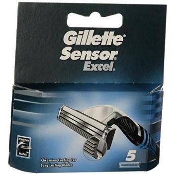 Gillette Sensor Excel Recambios para Maquinilla de Afeitar, 5 Unidades