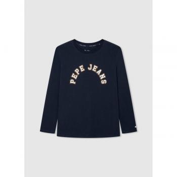 Pepe Jeans Camiseta Pierce de manga larga con logo estampado en color marino