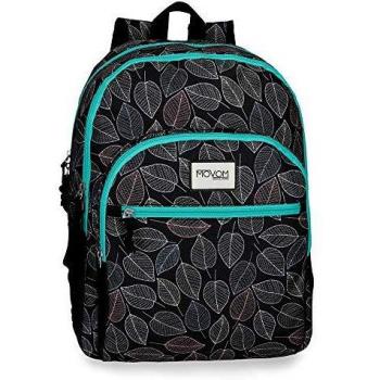 Movom Leaves Mochila Doble Compartimento Negro 33x44x13,5 cms Poliéster 25.81L