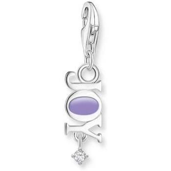 Colgante Charm Mujer Thomas Sabo JOY con Piedra Blanca y Emaille Fría en Plata 2008-041-13