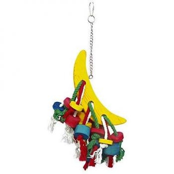 ICA BR150 Juguete de Madera con Plátano Multicolor para Pájaros